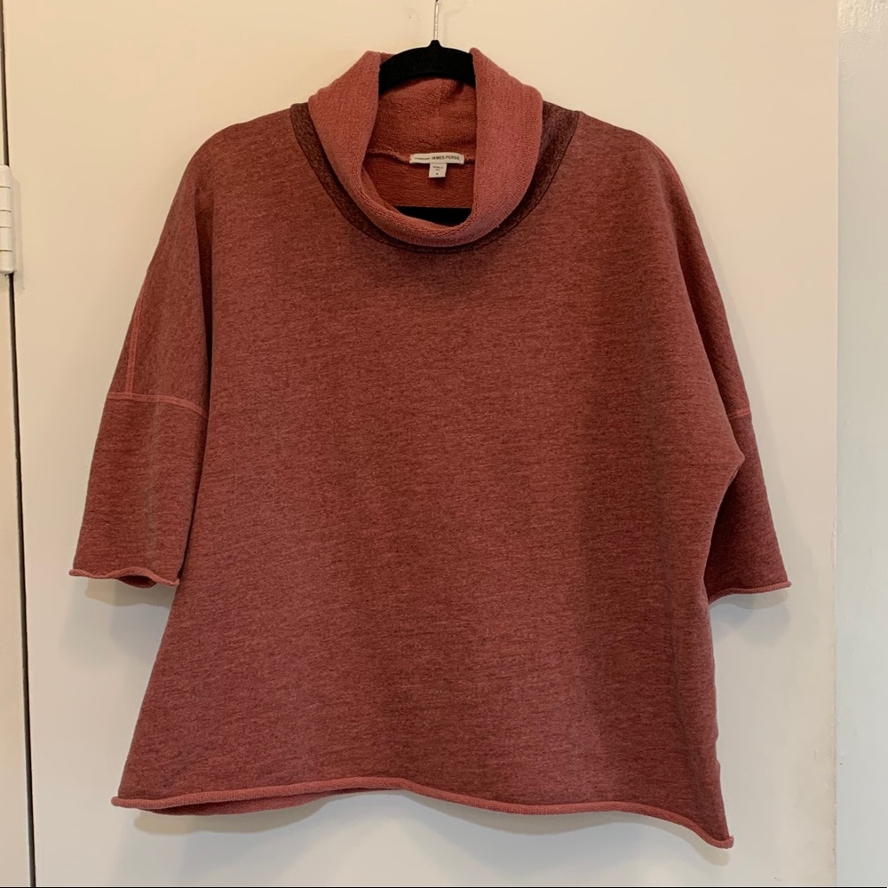 James Perse Cowl Nexk Short-Sleeved Sweatshirt